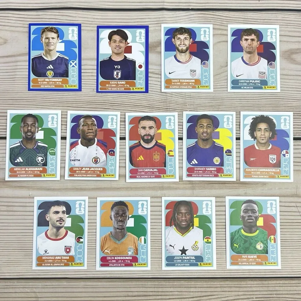 2026 Panini FIFA Club World Cup Sticker Lot 13 Pulisic Carvajal Blue Parallel